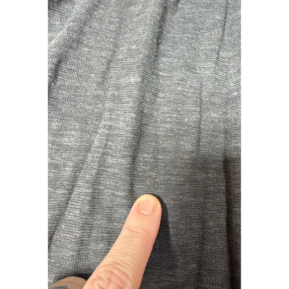 Eileen Fisher Tank Dress Womens SMall Gray Henley Maxi Sleeveless Slit Casual - Picture 6 of 10